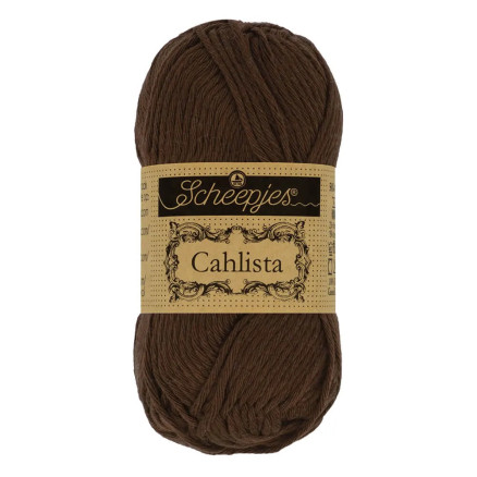 Scheepjes Cahlista Garn Unicolor 162 Sort Kaffe
