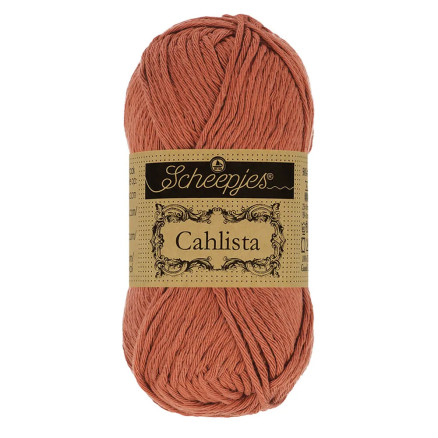 Scheepjes Cahlista Garn Unicolor 504 Mursten Rød