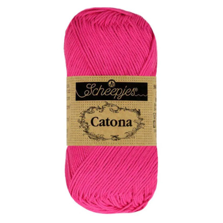 Scheepjes Catona Garn Unicolor 604 Neon Pink