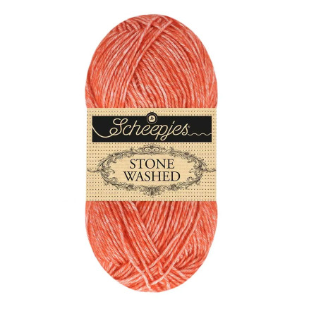 Scheepjes Stone Washed Garn Mix 843 Realgar Rød