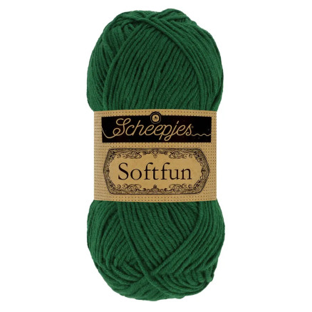 Scheepjes Softfun Garn Unicolor 2643 Fyrretræ