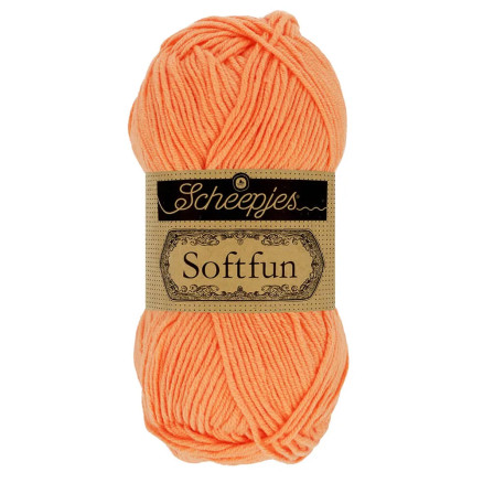 Scheepjes Softfun Garn Unicolor 2652 Cantaloupe