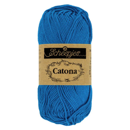Scheepjes Catona Garn 201 Elektrisk Blå - 25g
