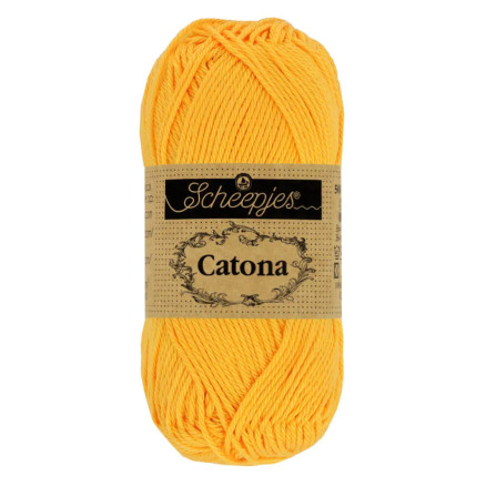Scheepjes Catona Garn 208 Gul Guld - 25g
