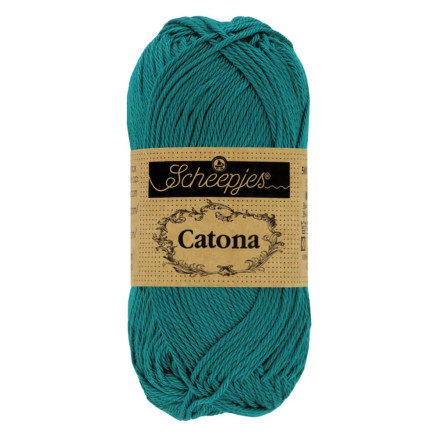 Scheepjes Catona Garn 401 Mørk Teal - 25g