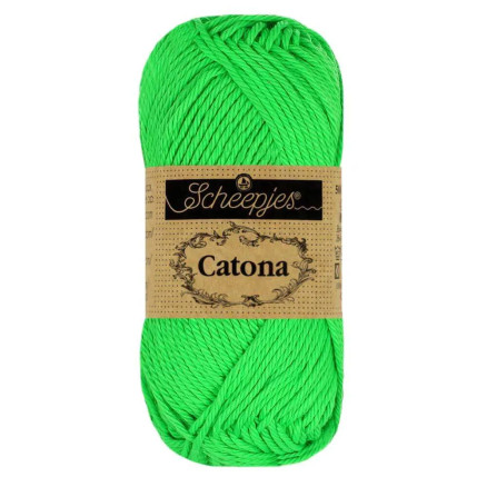 Scheepjes Catona Garn 602 Neon Grøn - 25g