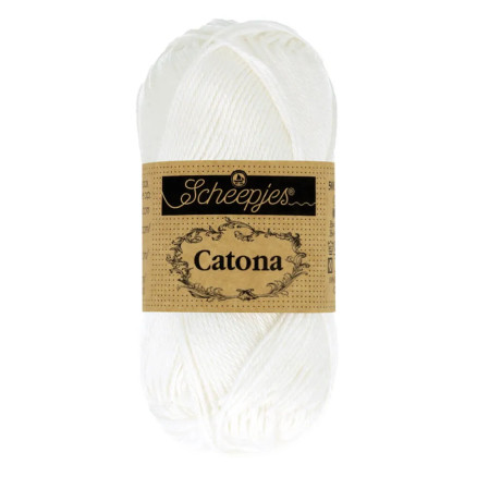 Scheepjes Catona Garn 106 Sne Hvid - 100g