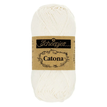 Scheepjes Catona Garn 105 Brude Hvid - 10g