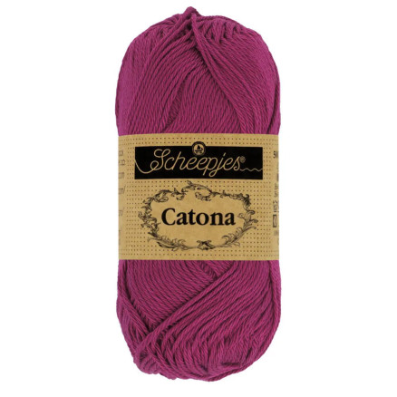 Scheepjes Catona Garn 128 Tyrian Lilla - 10g