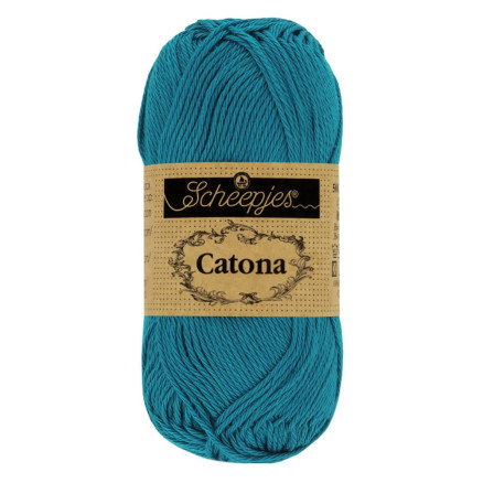 Scheepjes Catona Garn 400 Petroleum Blå - 10g