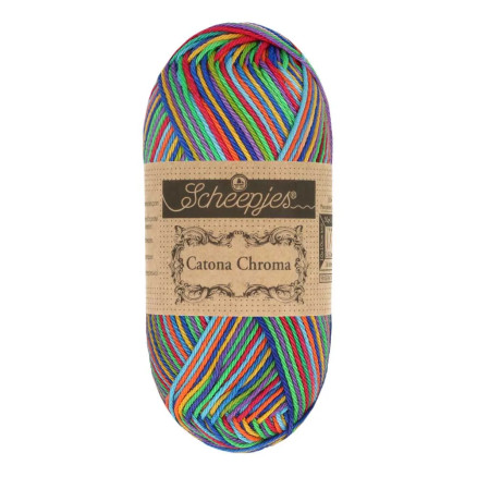 Scheepjes Catona Chroma Garn 022 Regnbue