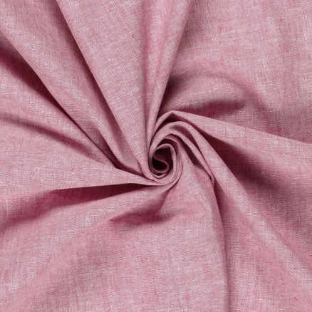 Hør/Bomuld meleret 138cm 16 Rosa - 50cm