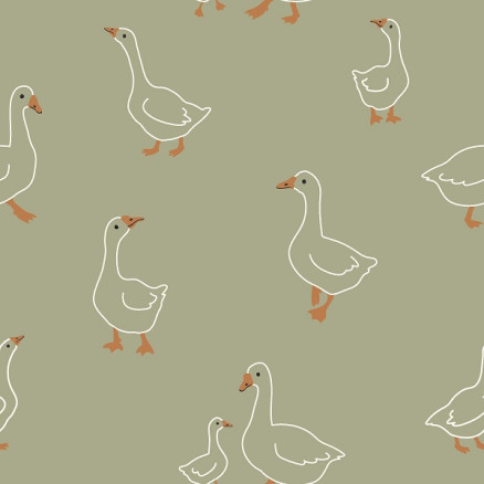 Jersey m/ Gæs 150cm 26 Grøn - 50cm