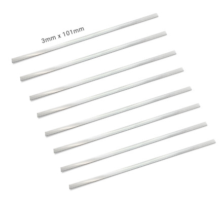 Metalbøjle med lim Metal Sølv 101x3mm - 24 stk