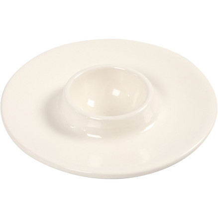 Æggebæger, diam. 9,8 cm, hulstr. 3,9 cm, hvid, 12 stk./ 1 pk.