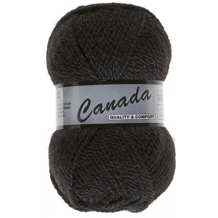 Lammy Canada Garn Unicolor 001 Sort