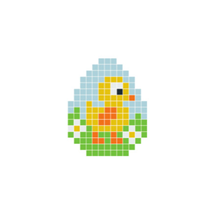 Påskekylling Pixelhobby - Påske Perlemønster