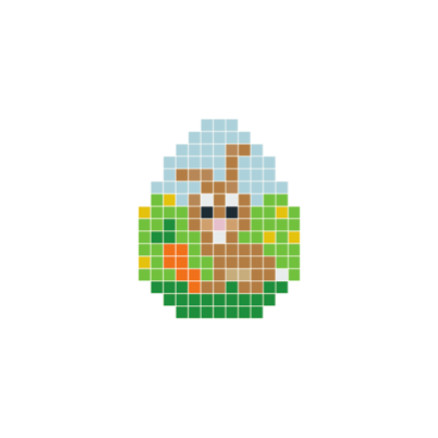Påskehare Brun Pixelhobby - Påske Perlemønster