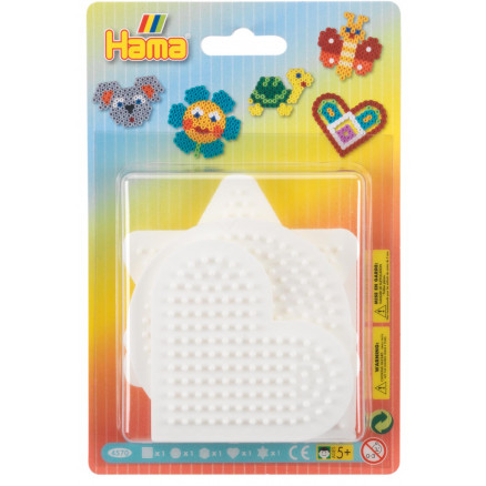 Hama Midi Blisterpak 4570 Firkant, Rund, Stjerne, Sekskant & Hjerte - 5 stk