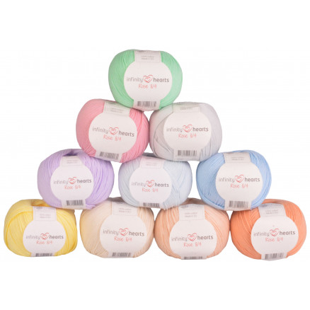 Infinity Hearts Rose 8/4 Garnpakke 06 Pastel farver - 10 stk