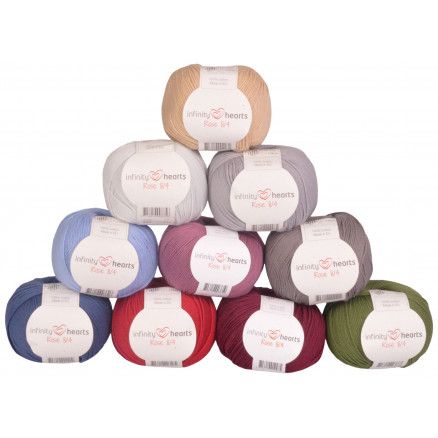Infinity Hearts Rose 8/4 Garnpakke 08 Støvede farver - 10 stk
