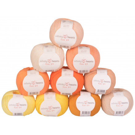 Infinity Hearts Rose 8/4 Garnpakke 20 Gul og Orange nuancer - 10 stk