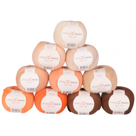 Infinity Hearts Rose 8/4 Garnpakke 29 Brun og Orange nuancer - 10 stk