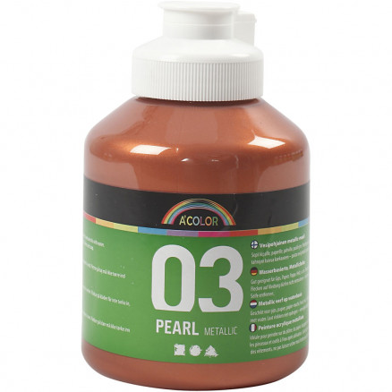 A-Color akrylmaling, kobber, 03 - metallic, 500ml