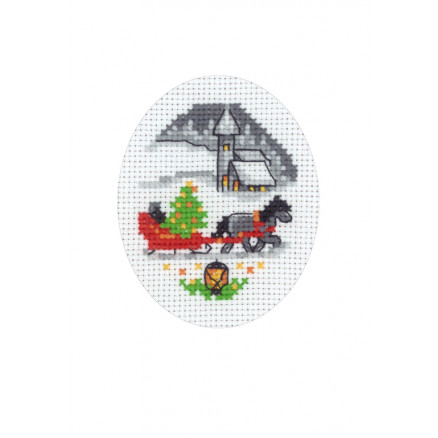 Permin Broderikit Julekort Kane 9x13cm