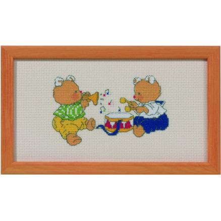 Permin Broderikit Billede Bobbi/Musikanter 11x21cm