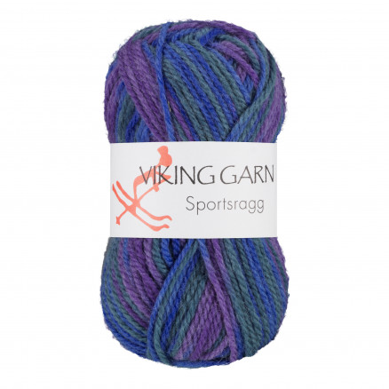 Viking Garn Sportsragg 571 Multi Lilla/ Blå