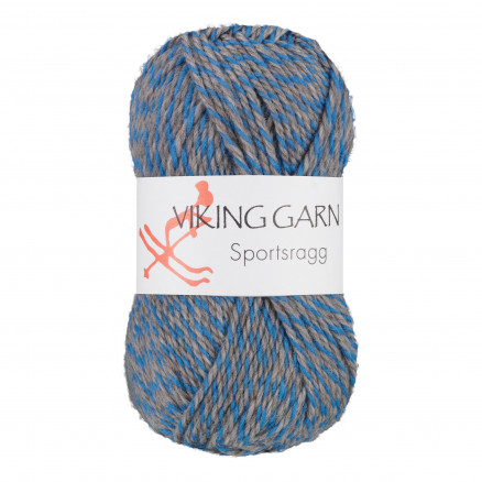 Viking Garn Sportsragg 570 Grå/ Blå