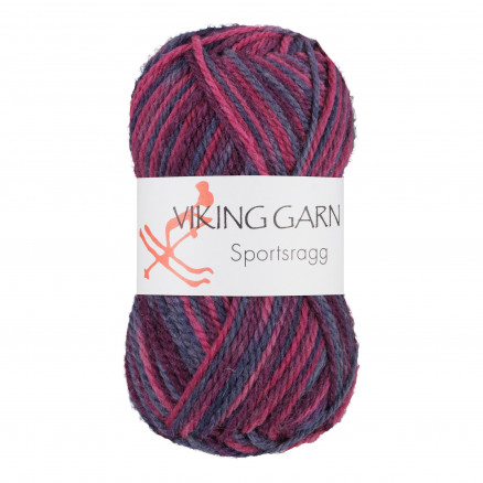 Viking Garn Sportsragg 566 Multi Rosa/ Blå