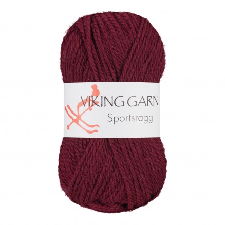Viking Garn Sportsragg 555 Mørk Burgunder