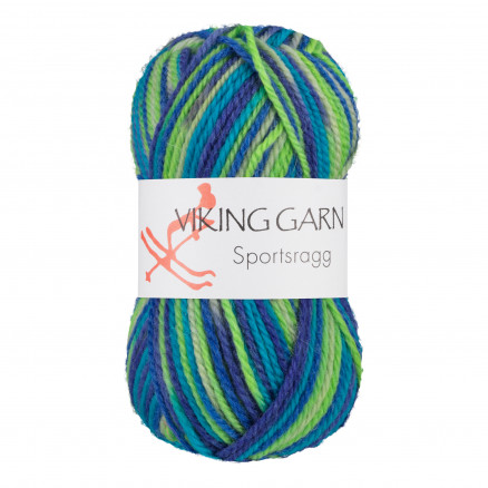 Viking Garn Sportsragg 552 Multi Blå/ Grøn