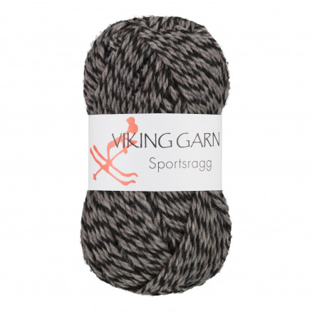 Viking Garn Sportsragg 540 Grå/ Sort