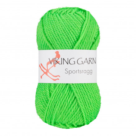 Viking Garn Sportsragg 535 Neongrøn