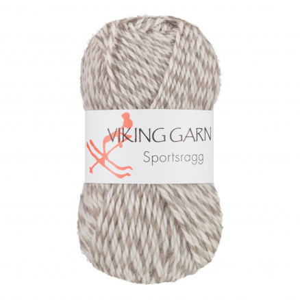 Viking Garn Sportsragg 520 Hvid/ Grå