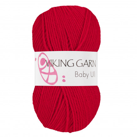Viking Garn Baby Ull 350 Rød