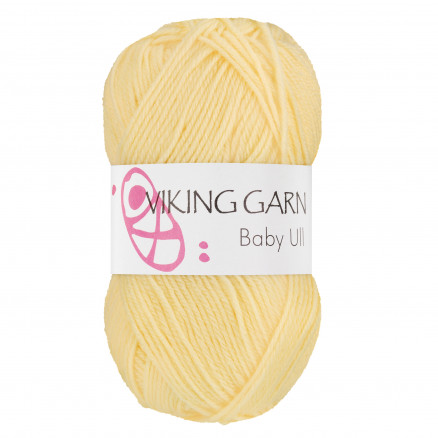 Viking Garn Baby Ull 342 Lys Gul