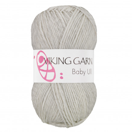 Viking Garn Baby Ull 312 Perlegrå