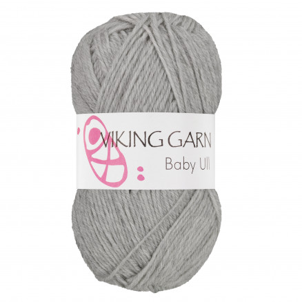 Viking Garn Baby Ull 313 Lys Grå
