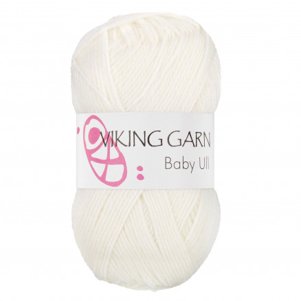 Viking Garn Baby Ull 300 Hvid
