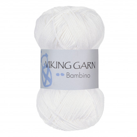 Viking Garn Bambino 400 - Hvid