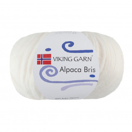 Viking Garn Alpaca Bris 300 Hvid