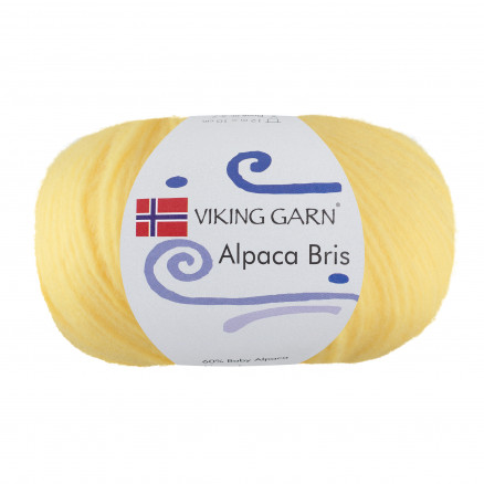 Viking Garn Alpaca Bris 340 Lys Gul