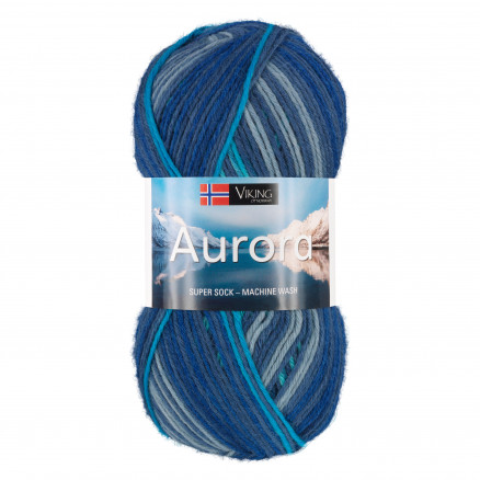Viking Garn Aurora 625 Multi Blå