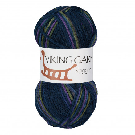 Viking Garn Raggen 727 Multi Marine/ Grøn