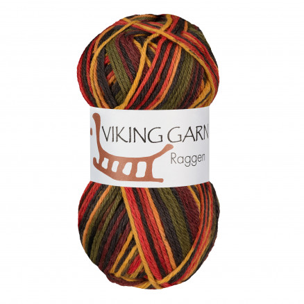 Viking Garn Raggen 737 Multi Orange/ Brun