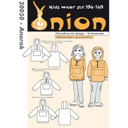 ONION Snitmønster Kids 20050 Anorak Str. 104-140/3-10 år